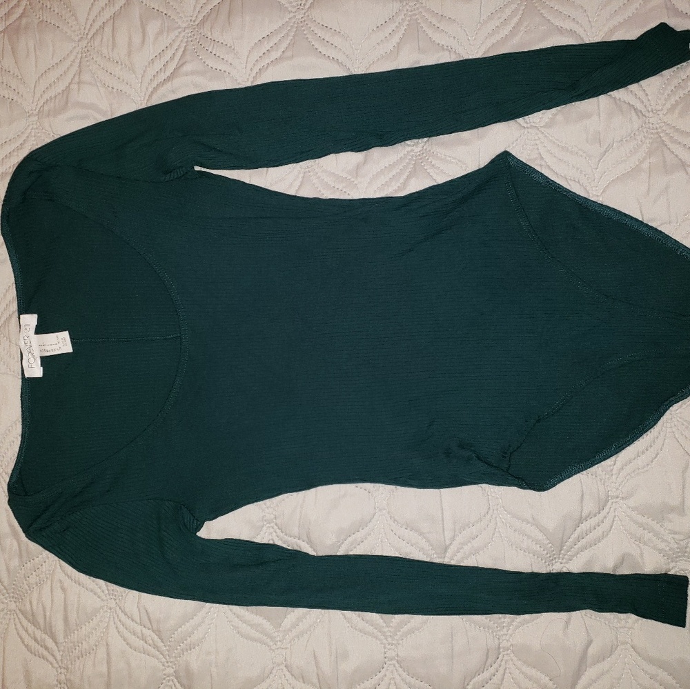 FOREVER21 Dark teal long sleeve suit